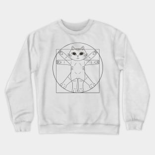 Cat anatomy by leonardo Crewneck Sweatshirt